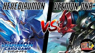 Hexeblaumon VS Veemon DNA  Digimon TCG Gameplay [upl. by Merdith]