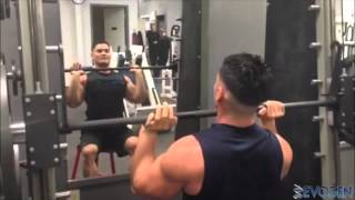 IFBB Pro Jeremy Buendia Quick Tip Smith Machine Shoulder Press [upl. by Glynnis]