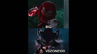 Knuckles vs shadow prediction shorts sonicthehedgehog3 vszone100 1v1edit [upl. by Aisilef]