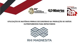 Utilização de matériasprimas secundárias na produção de grãos eletro fundidos para refratários [upl. by Kutchins21]