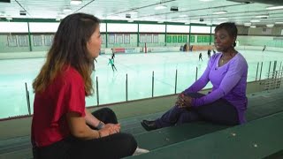 Queen of back flips on ice laces up her skates in MN as coach [upl. by Junji360]