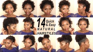 14 SUPER QUICK AND EASY HAIRSTYLES ON SHORT 4C HAIR  BACK TO SCHOOL HAIRSTYLES  SHAKEIRA C [upl. by Sikorski]