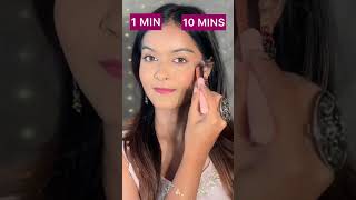 1 Min Vs 10 Mins Makeup Look😍😱  shorts  SUGAR Cosmetics [upl. by Benjamen]