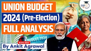 Union Budget 2024  Budget 2024 Highlights in Hindi  Complete Analysis  UPSC Economy  StudyIQ IAS [upl. by Irena]