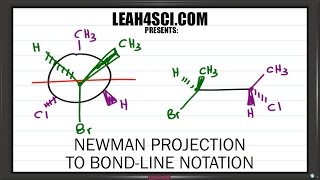 Newman Projection to Bond Line Notation Trick Leah4sci [upl. by Farrow]