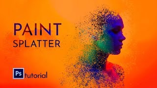 Photoshop Tutorial  Paint Splatter Effect [upl. by Catlee]