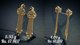 Gold Earrings designs with WEIGHT and PRICE from bluestone [upl. by Ardine]