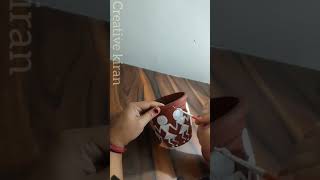 warli art painting on potart diy potvirlshort pls like and subscribe 🙏 [upl. by Hachmin]