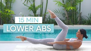 15 MIN LOWER ABS WORKOUT  At Home Pilates Intermediate [upl. by Anastatius]