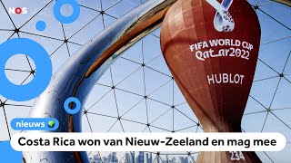 WK voetbal Costa Rica mag als laatste land mee naar Qatar [upl. by Retrak477]