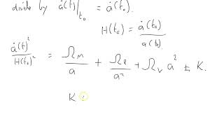 cos 35 Friedmann equations in form suitable for solution [upl. by Egap]