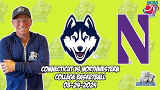 UConn vs Northwestern 32424 Free College Basketball Picks and Predictions  March Madness [upl. by Primalia871]