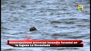 Inescrupulosos provocan incendio forestal en la laguna La Encantada y causan daños al ecosistema [upl. by Trisha699]