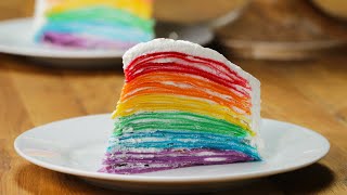 Rainbow Crepe Cake [upl. by Atika]