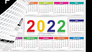 2022 Calendar Free Download  123FreeVectors [upl. by Swirsky]