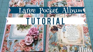 •TUTORIAL• Large Pocket Albums  Using 4 sheets of 12x12 paper [upl. by Eahsan]