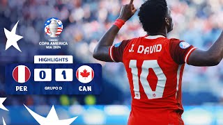 PERÚ 01 CANADÁ  HIGHLIGHTS  CONMEBOL COPA AMÉRICA USA 2024™ [upl. by Aniratak]