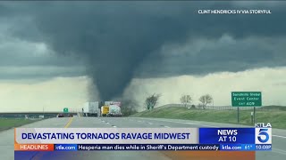 Tornado tears through Nebraska causing severe damage to homes [upl. by Bowes223]