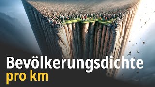 Vergleich der Bevölkerungsdichten aller Länder [upl. by Carn]