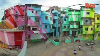 Street Art Transforms Slums In Brazil [upl. by Bobbee]