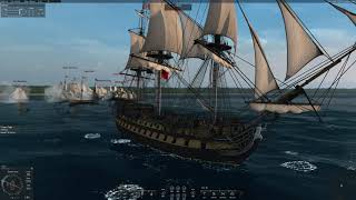 Naval Action Gameplay Redoubtable vs fleet 9 1440p 60fps [upl. by Arahs]