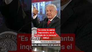 El INE es como la santa inquisición AMLO milenioshorts [upl. by Stacey]