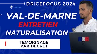 Demande nationalité française  entretien assimilation naturalisation par décret  Témoignage [upl. by Eeslehc179]