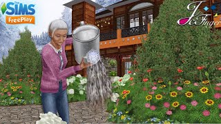 The Sims FreePlay 🌸🍃🌺🌲GARDENING  CHRISTMAS COTTAGE 🏡 By Joy [upl. by Ettenuj]