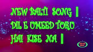 New balti Song  DIL E UMEED TORA HAI KISE NAY  BALTI SONG OFFICIAL [upl. by Alicia]