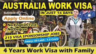 🇦🇺 Get Australia Work Visa Online in 14 Days  215 VISA SPONSORSHIP JOBS  Skill Shortage Visa 🇦🇺 [upl. by Tova]