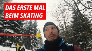 Das erste Mal beim Skating Langlaufen für Anfänger 😂 [upl. by Bertolde692]