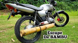 como fazer escapamento de BAMBU na MOTO [upl. by Brok]