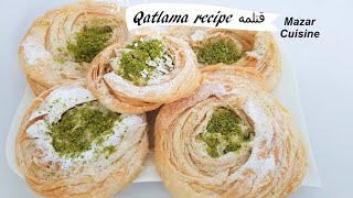 Katlama Recipe  Qatlama Warqi  قتلمه ورقی افغانی Best Katlama Waraqi Multi Layered Paratha Mazar [upl. by Yolane]