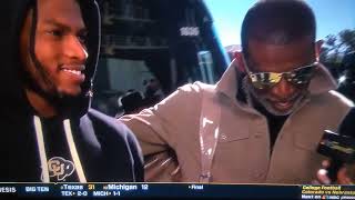 Deion Sanders FLASHY Sunglasses Interview PRIMETIME  Colorado  Nebraska [upl. by Adalie]