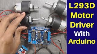 L293d motor driver arduino tutorial  DC motor control using arduino and l293d CC [upl. by Eiclud]