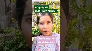 why AAn indefinite article english englishgrammar knowledge subscribe [upl. by Awra]