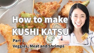 How To Make KUSHI KATSU Osaka style cutlets on skewer aka KUSHIAGE日式油炸肉串 Katsu sauce pork [upl. by Chevalier]