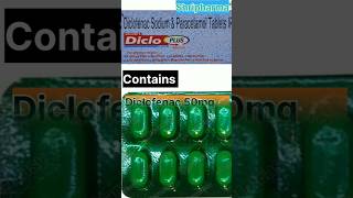 Diclo Plus tablet  Diclo plus tablet uses in hindi  diclofenac tablet diclofenac shorts [upl. by Henryk409]