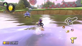 MK8DX Dodge A Blue Shell Falling Into The Lake Royal Raceway 150cc [upl. by Gnidleif]