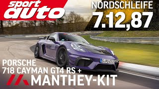 Porsche 718 GT4 RS MantheyKit  Nordschleife HOT LAP 71287 min  sport auto Supertest [upl. by Negyam734]