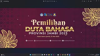 PEMILIHAN DUTA BAHASA PROVINSI JAMBI 2023 [upl. by Kareem]