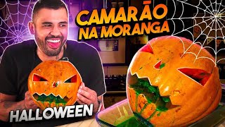 CAMARÃO NA MORANGA DE HALLOWEEN HORRÍVEL MAS GOSTOSO [upl. by Krahling]