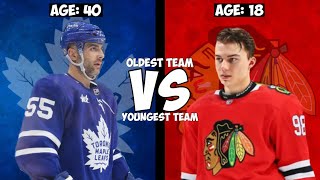 Oldest Vs Youngest NHL Team in NHL 24 [upl. by Enihpled306]