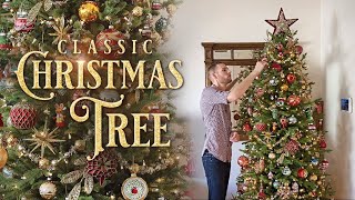 Christmas Tree Decorating  Classic Traditional Family Christmas Tree  Decorate With Me  Tutorial [upl. by Enrika]