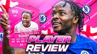 5⭐4⭐ 95 FUTTIES STERLING SBC PLAYER REVIEW  FC 24 Ultimate Team [upl. by Nwahsek]