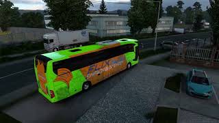 Flixbus Scania in USA country roads  ETS2 [upl. by Grof]