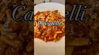 Cavatelli pasta w Italian sausage meat sauce Check it out see more wwwfatchefrestaurantguidecom [upl. by Eirellav]