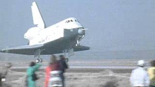 Shuttle Enterprise bouncing during its last landing Oct 26 1977 [upl. by Ehcar]