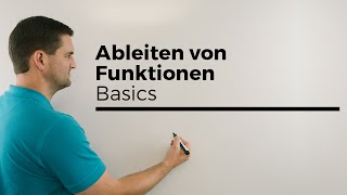 Ableitung Ableiten von Funktionen Basics Grundlagen Differenzieren  Mathe by Daniel Jung [upl. by Navonod]