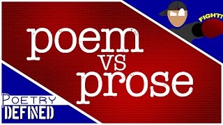 POEM vs PROSE PoetryDefined [upl. by Curr]